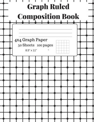 graph ruled composition book graph paper composition notebook grid book quad ruled 4x4 graph paper big graph paper 8 5 x 11 100 pages mesh graph quad paper