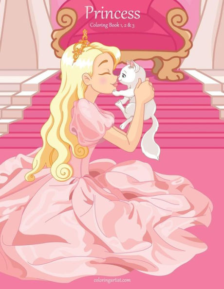 Princess Coloring Book 1, 2 & 3