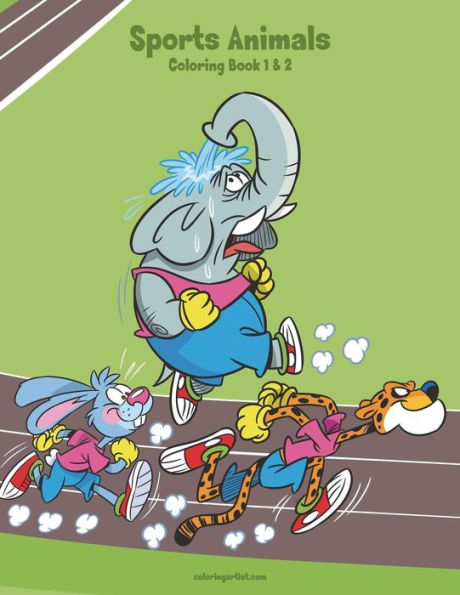 Sports Animals Coloring Book 1 & 2