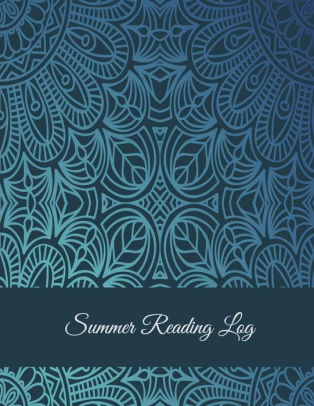 Summer Reading Log Mandala Art Blue Reading Log Gifts For Book