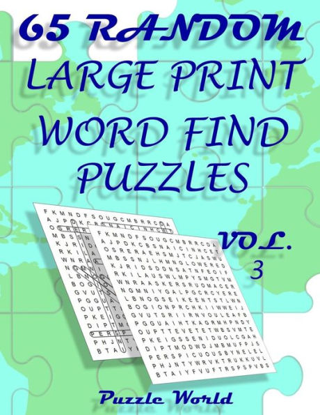Puzzle World 65 Random Large Print Word Find Puzzles