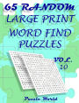 Puzzle World 65 Random Large Print Word Find Puzzles - Volume 10: Brain Games for Your Mind