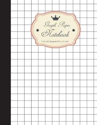 graph notebook 1 2 inch squares blank quad ruled 120 pages large graph paper 1 2 inch squares
