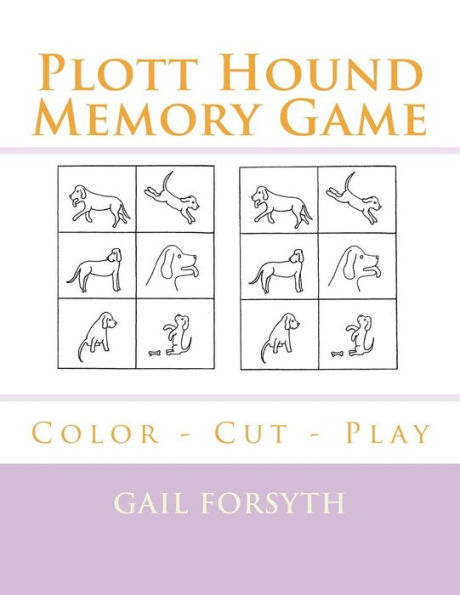 Plott Hound Memory Game: Color - Cut - Play