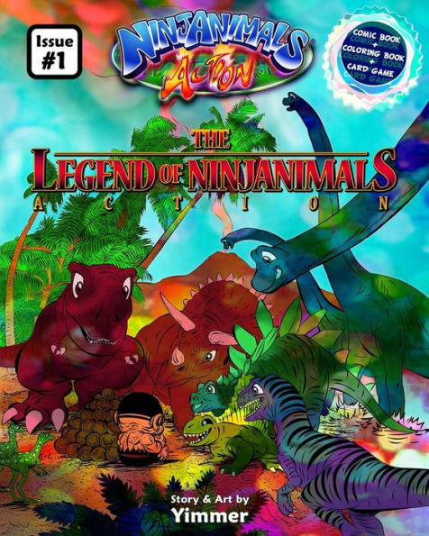 The Legend of NinjAnimals Action: Comic, Coloring & Card Game Book