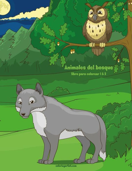 Animales del bosque libro para colorear 1 & 2