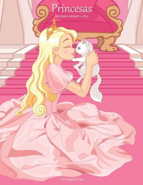 Princesas libro para colorear 1, 2 & 3