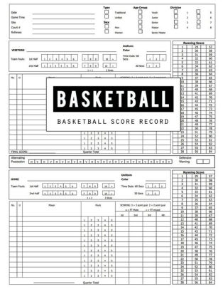 Basketball Score Record: Basketball Game Record Book, Basketball Score ...