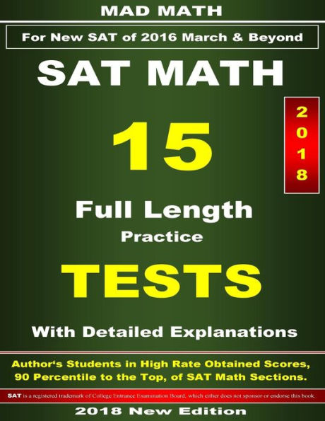 2018 New SAT Math 15 Tests