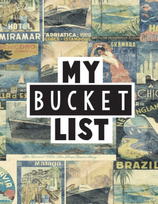 My Bucket List Vintage Luggage Labels Inspirational Journal