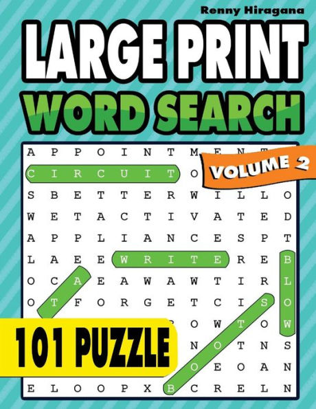 Large Print Word Search: 101 Puzzles ( Volume 2 )