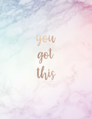 You Got This Inspirational Quote Notebook White And Pastel