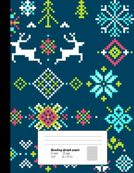 Beading Graph Paper: 8.5x11 Graph Paper for Design Beading Pattern Beading on a Loom Peyote Stitch Bead work , Bead Jewelry Bracelet /120 pages