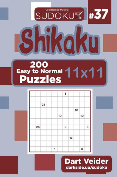 Sudoku Shikaku - 200 Easy to Normal Puzzles 11x11 (Volume 37)