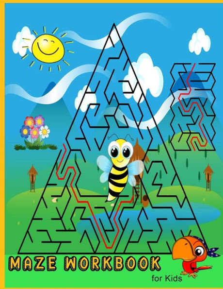 Maze Workbook for kids: Activity book for children age 4-8 , Game book
