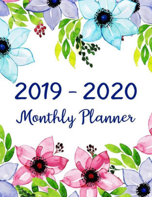 December 2019 January 2019 2019 6/” x 9/” Weekly /& Monthly Planner: Pink Watercolor