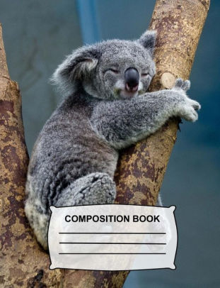 Composition Book Graph Paper 4x4 Cute Koala Bear Math Notebook For