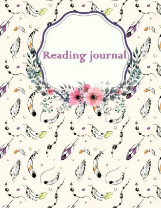 Reading Journal Feathers Cover Book Reading Planner Reading Log Book Portable Book Reading Report Summer Reading Journal 120 Pages 8 5x11