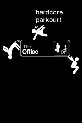 the office hardcore parkour the office tv show merchandise funny gag gift notebook journal paperback office merchandise
