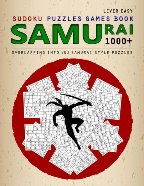 Samurai Sudoku: 1000 Puzzle Book, Overlapping into 200 Samurai Style Puzzles, Travel Game, Lever Easy Sudoku, Volume 14