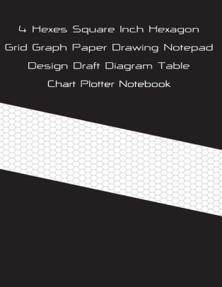 4 hexes square inch hexagon grid graph paper drawing notepad design hexagonal grid graph paper