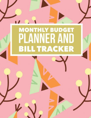 monthly budget planner and bill tracker pink design personal money