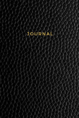 Black Gold Journal Leather Style Minimalist Planner 132 Lined Pages Notebook Diary College Ruled Composition Book 6x9 Soft Cover Paperback