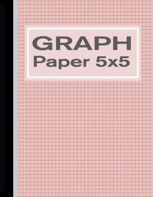graph paper 5x5 grid quad ruled notebook for graphing red by