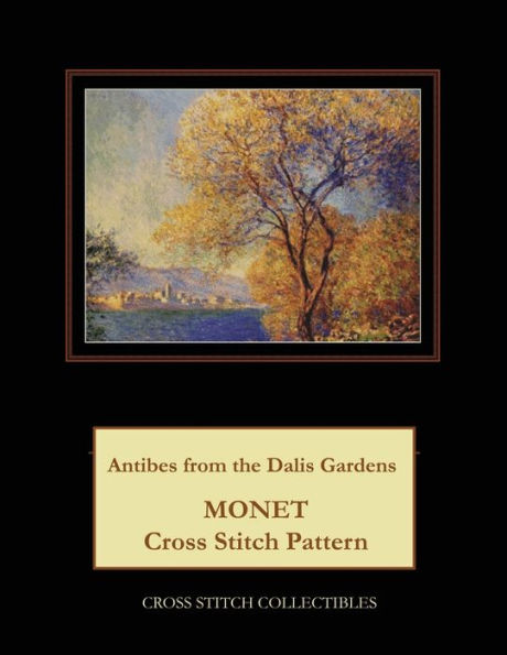 Antibes from the Dalis Gardens: Monet Cross Stitch Pattern