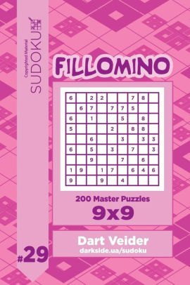 Sudoku Fillomino 200 Master Puzzles 9x9 Volume 29paperback - 