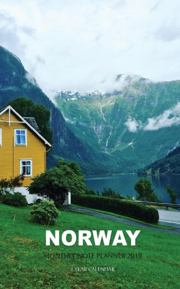 Norway Monthly Note Planner 2019 1 Year Calendar