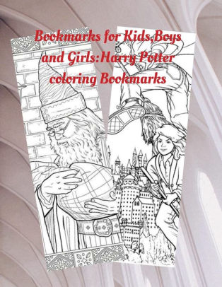 bookmarks for kidsboys and girls harry potter coloring bookmarks by