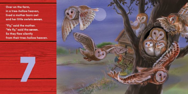 Over on the Farm: A barnyard baby animal counting book