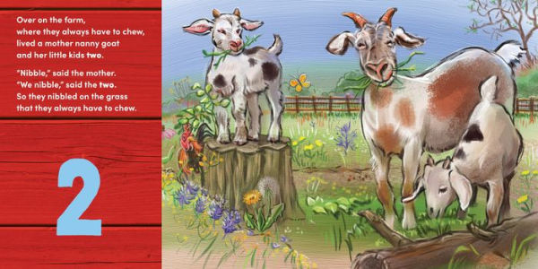 Over on the Farm: A barnyard baby animal counting book