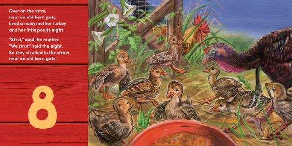 Over on the Farm: A barnyard baby animal counting book