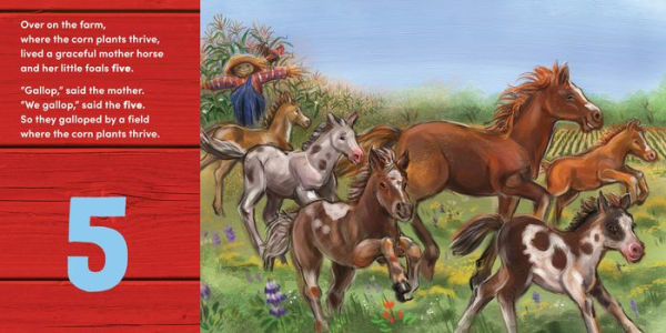 Over on the Farm: A barnyard baby animal counting book