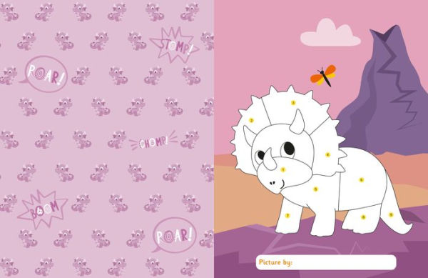 My First Sticker By Numbers: Dinosaurs and Dragons