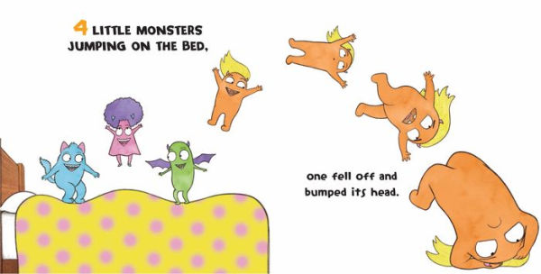 Five Little Monsters Jumping on the Bed