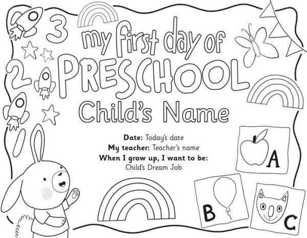 My First Day of Preschool