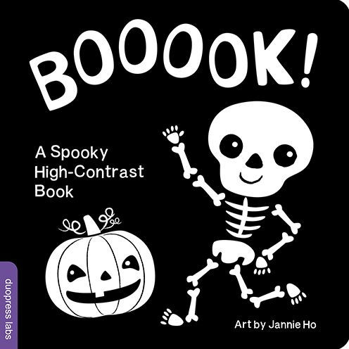 Booook! A Spooky High-Contrast Book: Board Book that Helps Visual Development Newborns and Babies While Celebrating Halloween