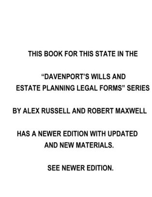 Davenports Tennessee Wills And Estate Planning Legal Formspaperback - 