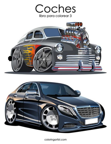 Coches libro para colorear 3