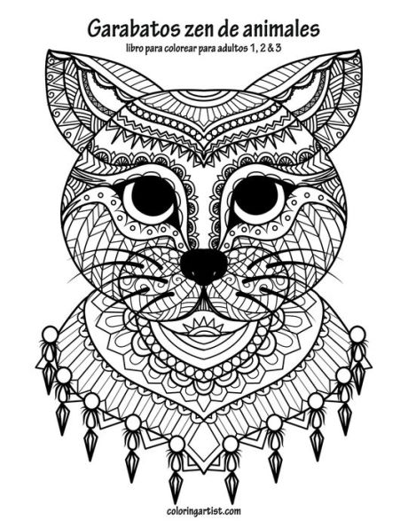 Garabatos zen de animales libro para colorear para adultos 1, 2 & 3
