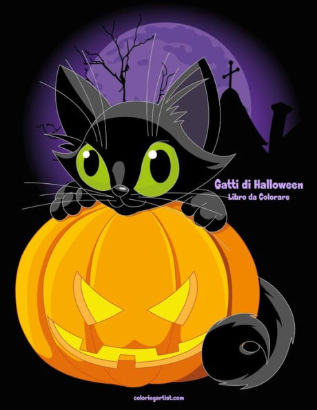 Gatti di Halloween Libro da Colorare 1