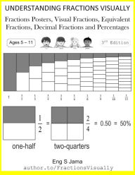 Title: UNDERSTANDING FRACTIONS VISUALLY: Fractions Posters, Visual Fractions, Equivalent Fractions, Decimal Fractions and Percentages, Author: S Jama