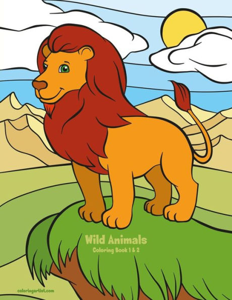 Wild Animals Coloring Book 1 & 2