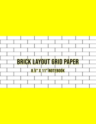 brick layout grid paper use for beadwork pattern and embroidery smocking design beading graph paper notebook yellow cover large 8 5 graph paper design