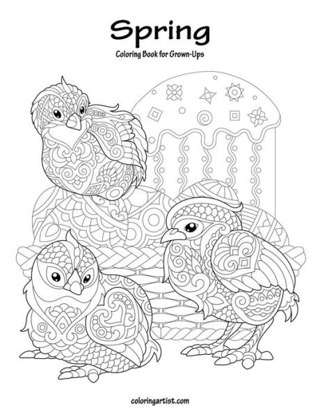 Spring Coloring Book for Grown-Ups 1