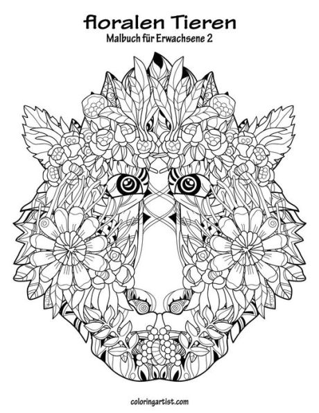 Malbuch mit floralen Tieren für Erwachsene 2