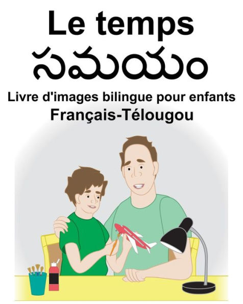 Français-Télougou Le temps Livre d'images bilingue pour enfants